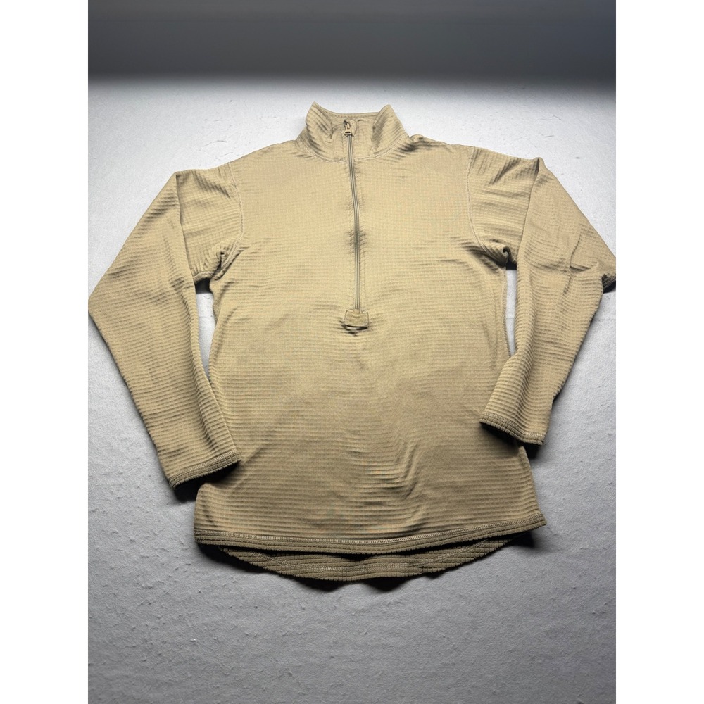 Military Shirt Mens XS Brown Gen III Level 2 Mid Weight Waffle Thermal 1/4 Zip